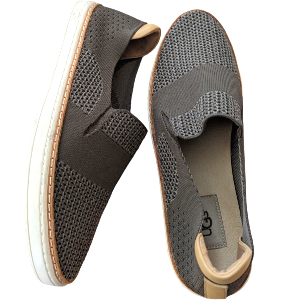 UGG Sammy Womens Slate Gray Knit Slip On Shoe Comfort Flats 1016756 Size 8.5
